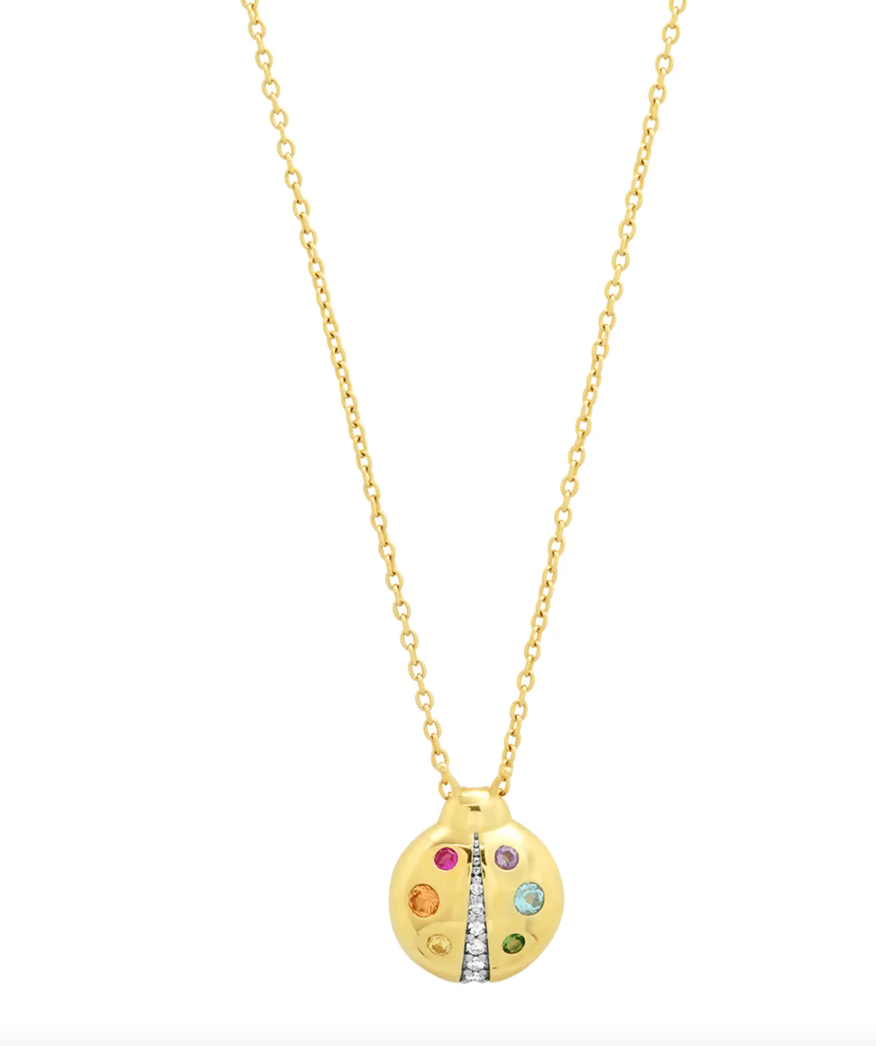 Multi Colored Baby Ladybug Necklace - Detour Boutiques