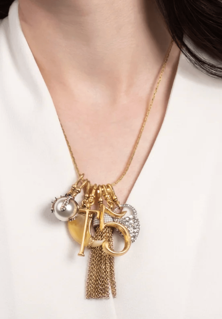 Nina Crystal Heart Lock Charm - Silver/Crystal - Detour Boutiques