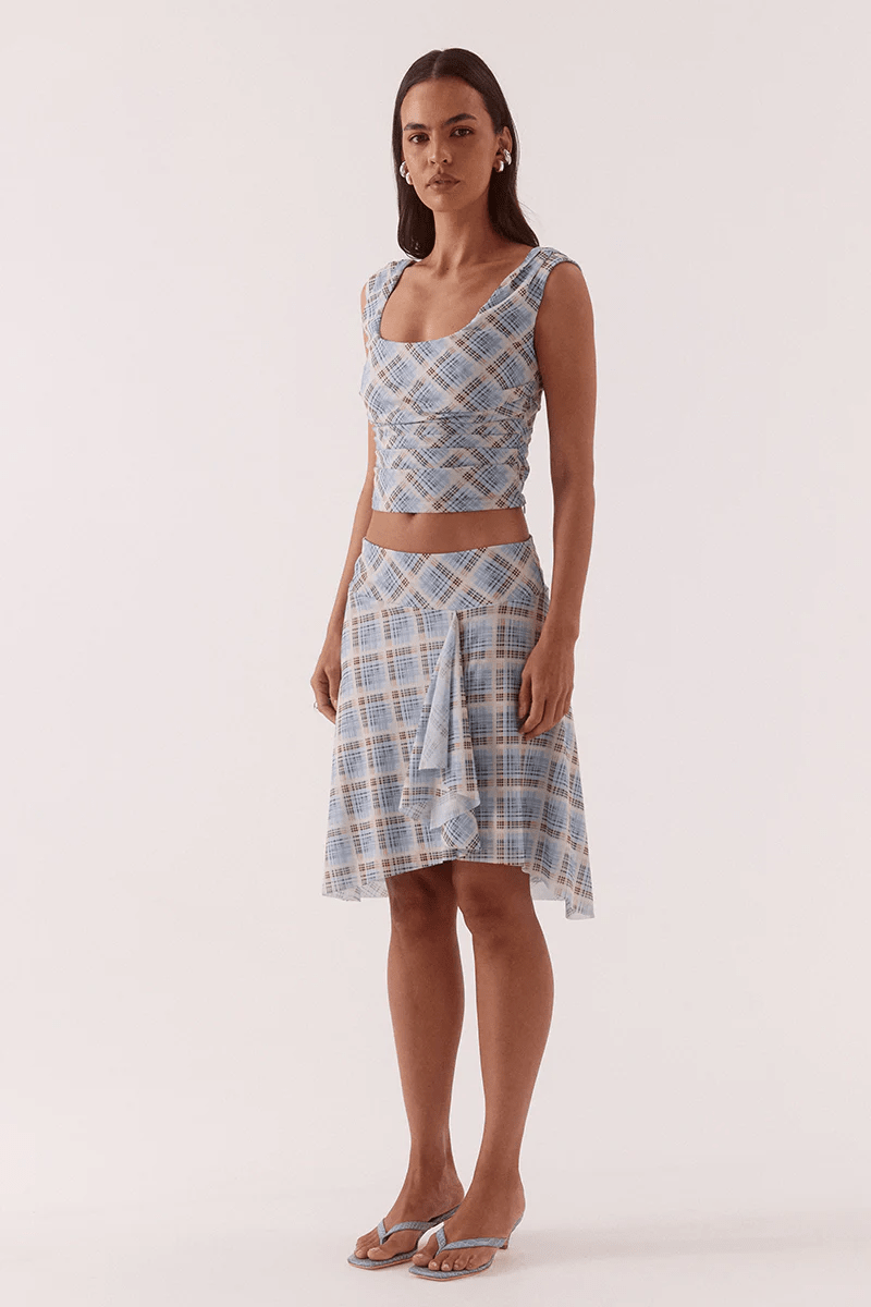 Novalyn Plaid Top - Detour Boutiques