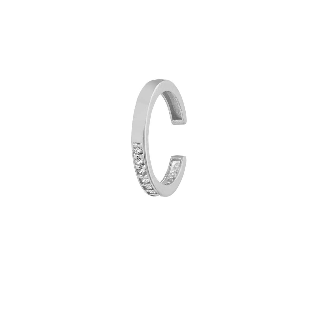 Ofina Jewelry - 10k Solid Gold CZ Channel Middle Ear Cuff - Detour Boutiques