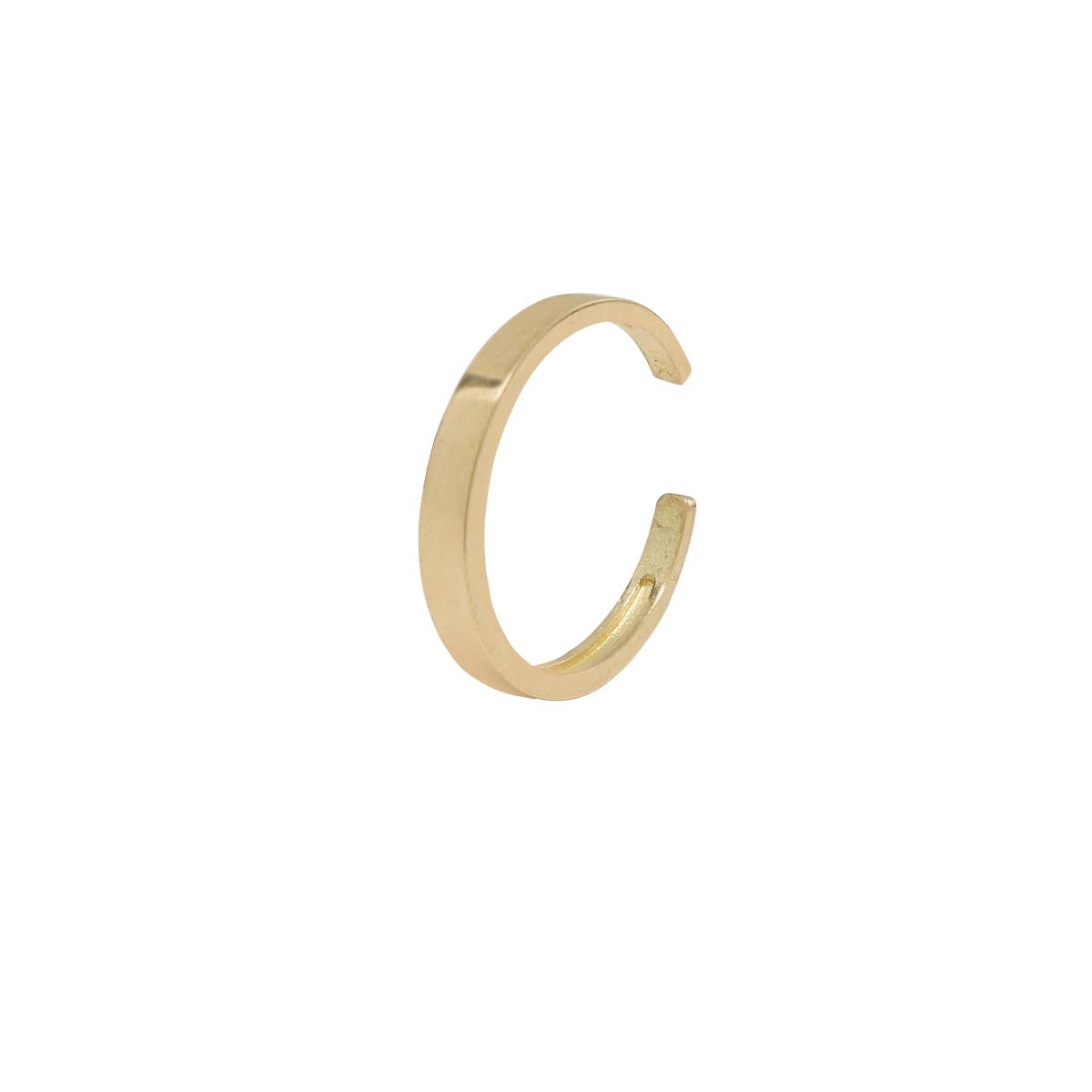 Ofina Jewelry - 10k Solid Gold Smooth Middle Ear Cuff - Detour Boutiques