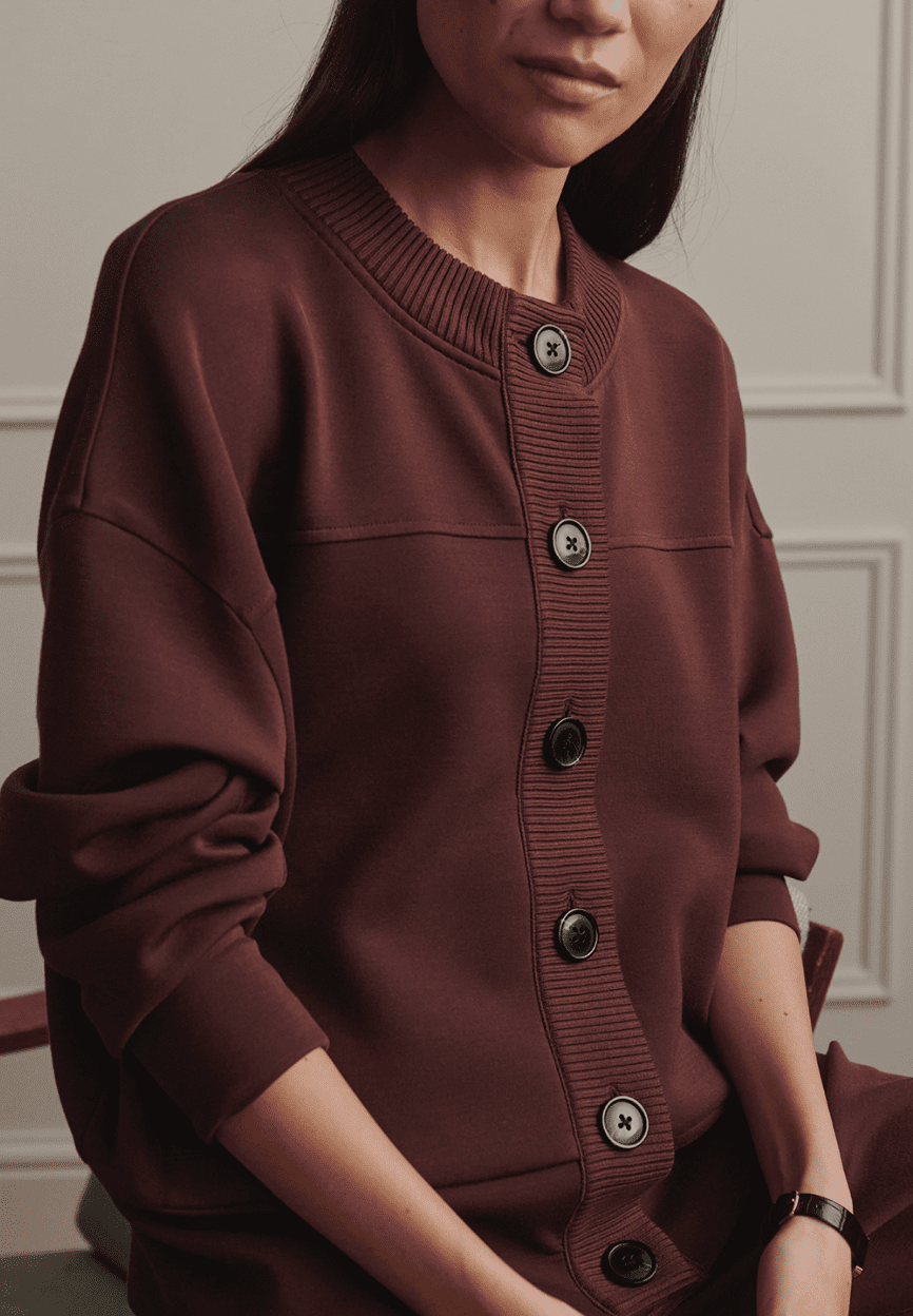 Olwen Button Front Sweat - Detour Boutiques