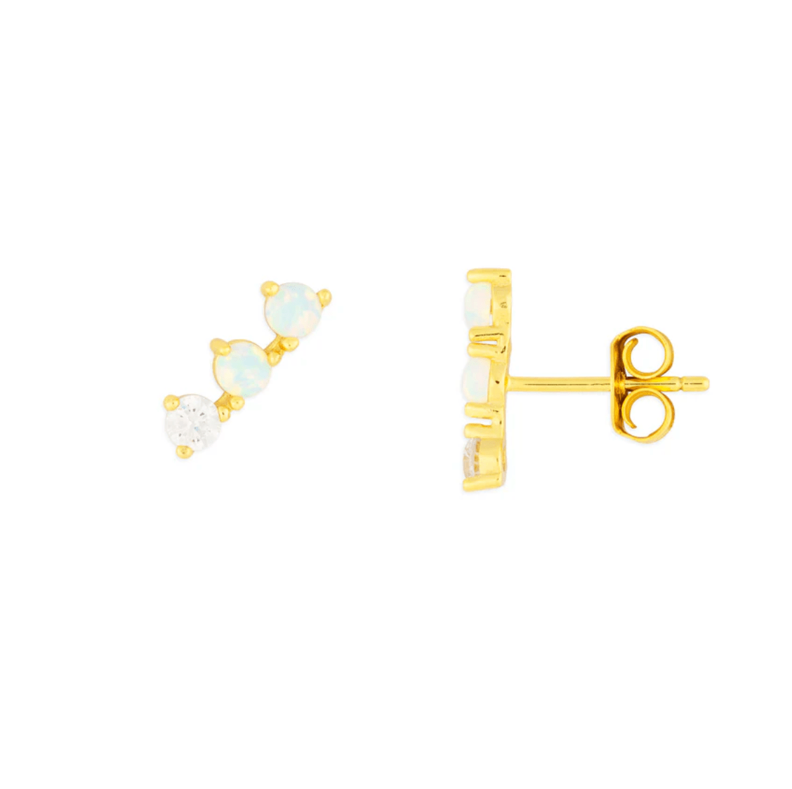 OPAL CLIMBER STUDS GOLD - Detour Boutiques