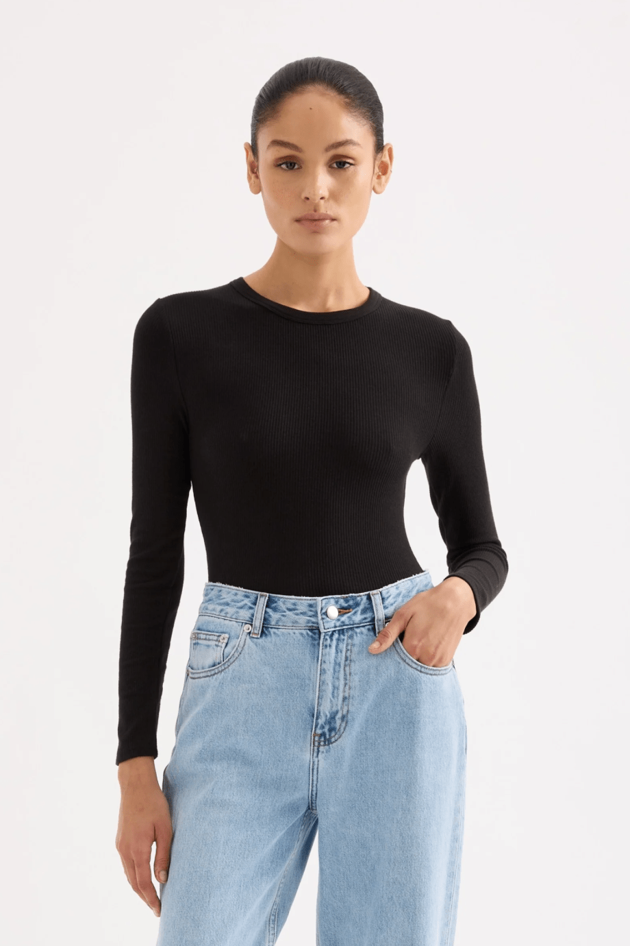 Organic Rib LS Tee - Detour Boutiques