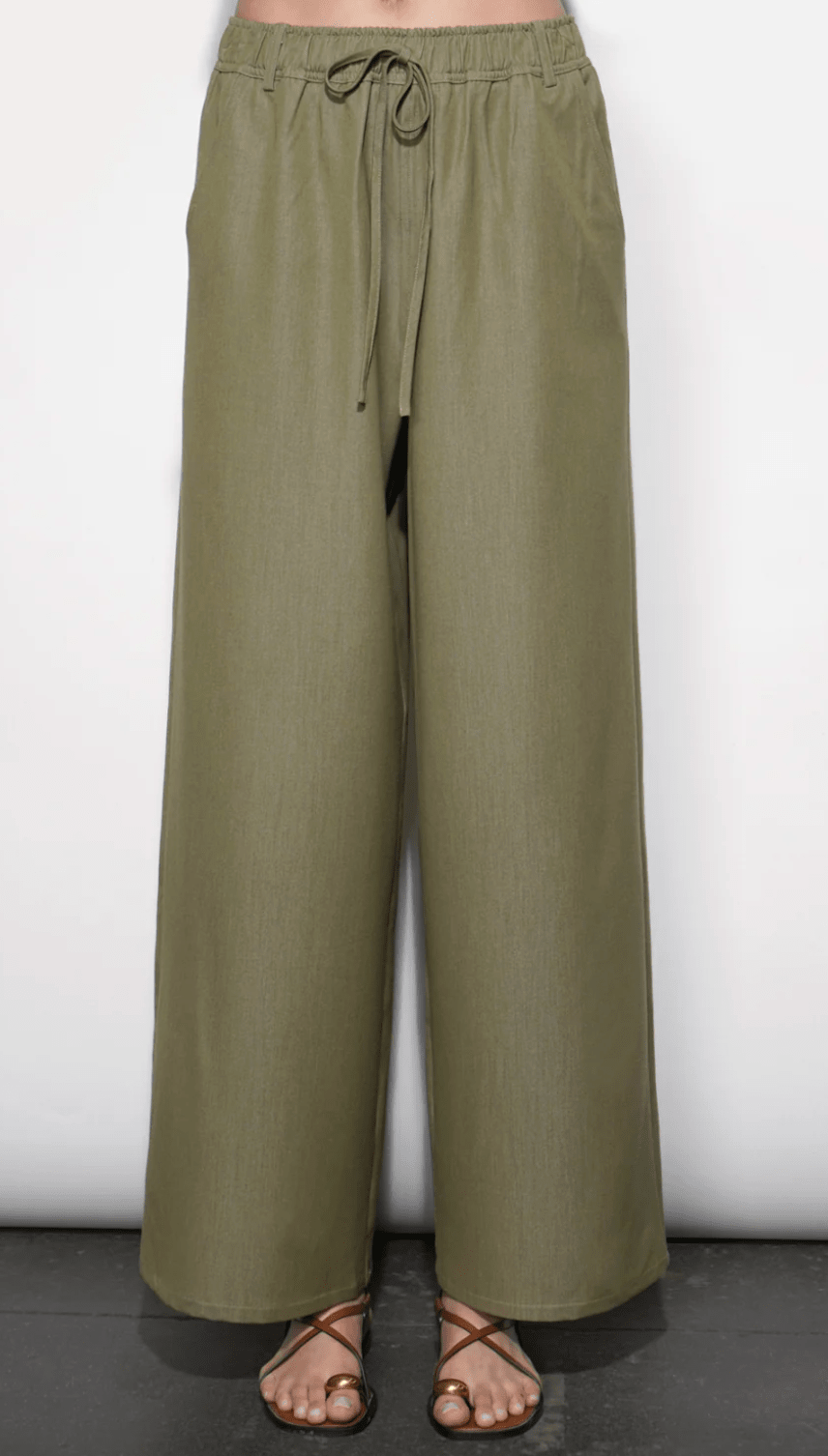 Paisley Wide Leg Pull On Pants - Detour Boutiques