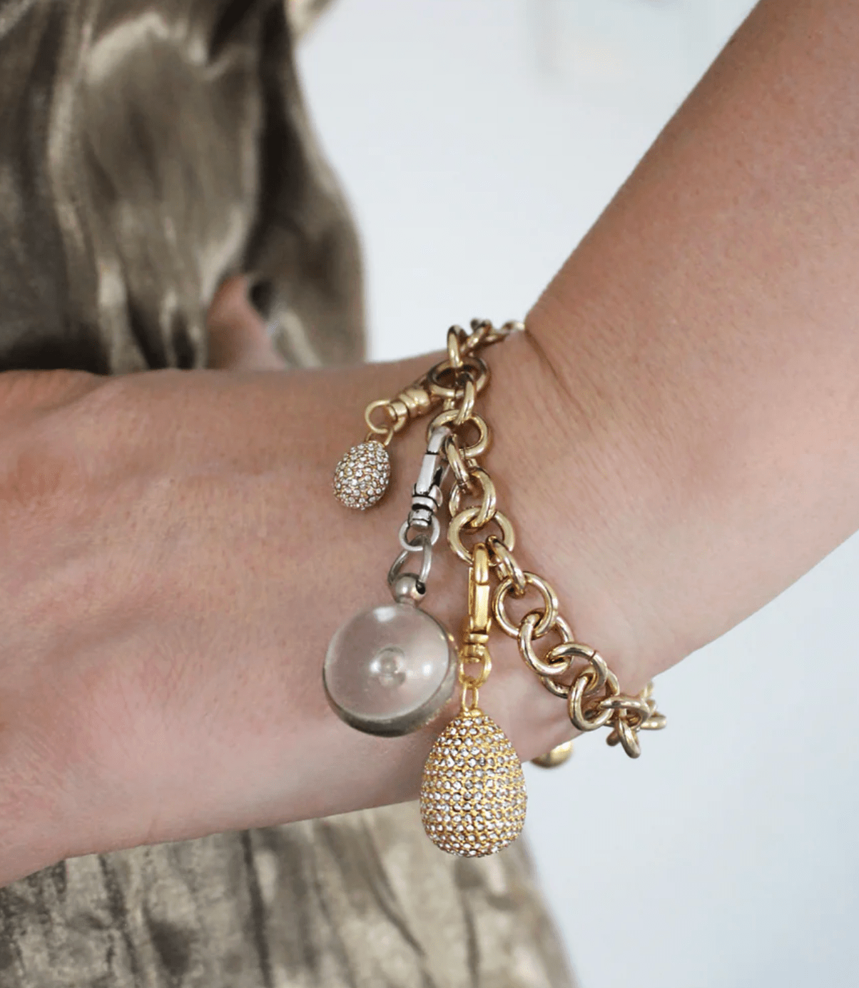 Pavé Crystal Egg Charm - Detour Boutiques