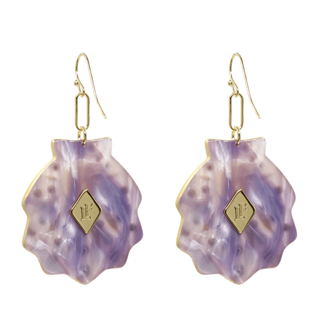 Pearl of a Girl Lavender Resin Freshwater Coin Pearl Earrings - Detour Boutiques