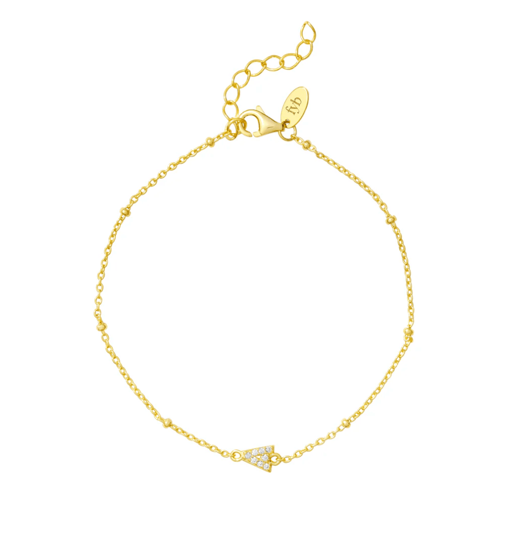 Petite Initial Chain Bracelet - Detour Boutiques