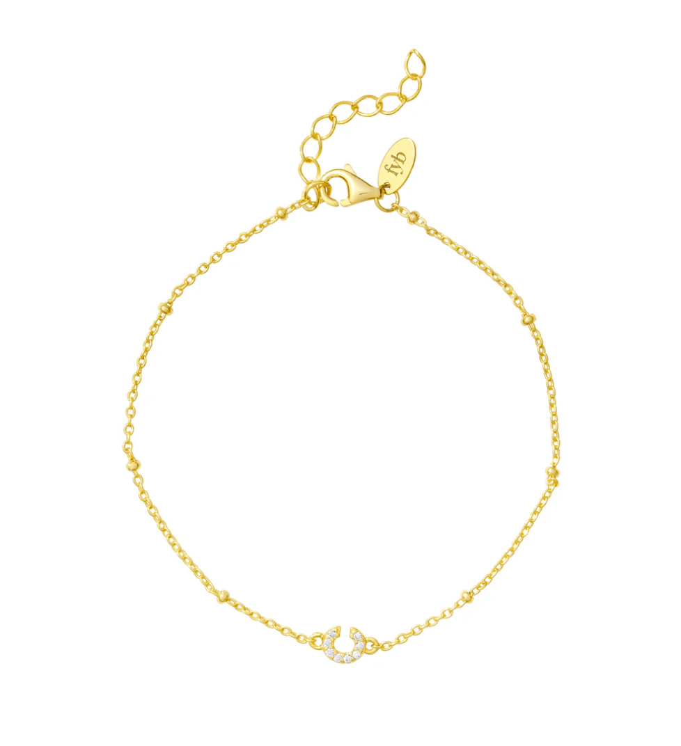 Petite Initial Chain Bracelet - Detour Boutiques
