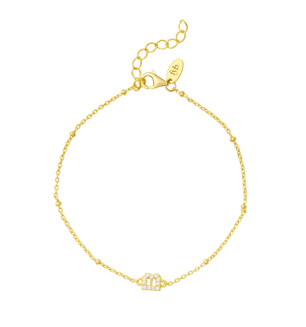 Petite Initial Chain Bracelet - Detour Boutiques