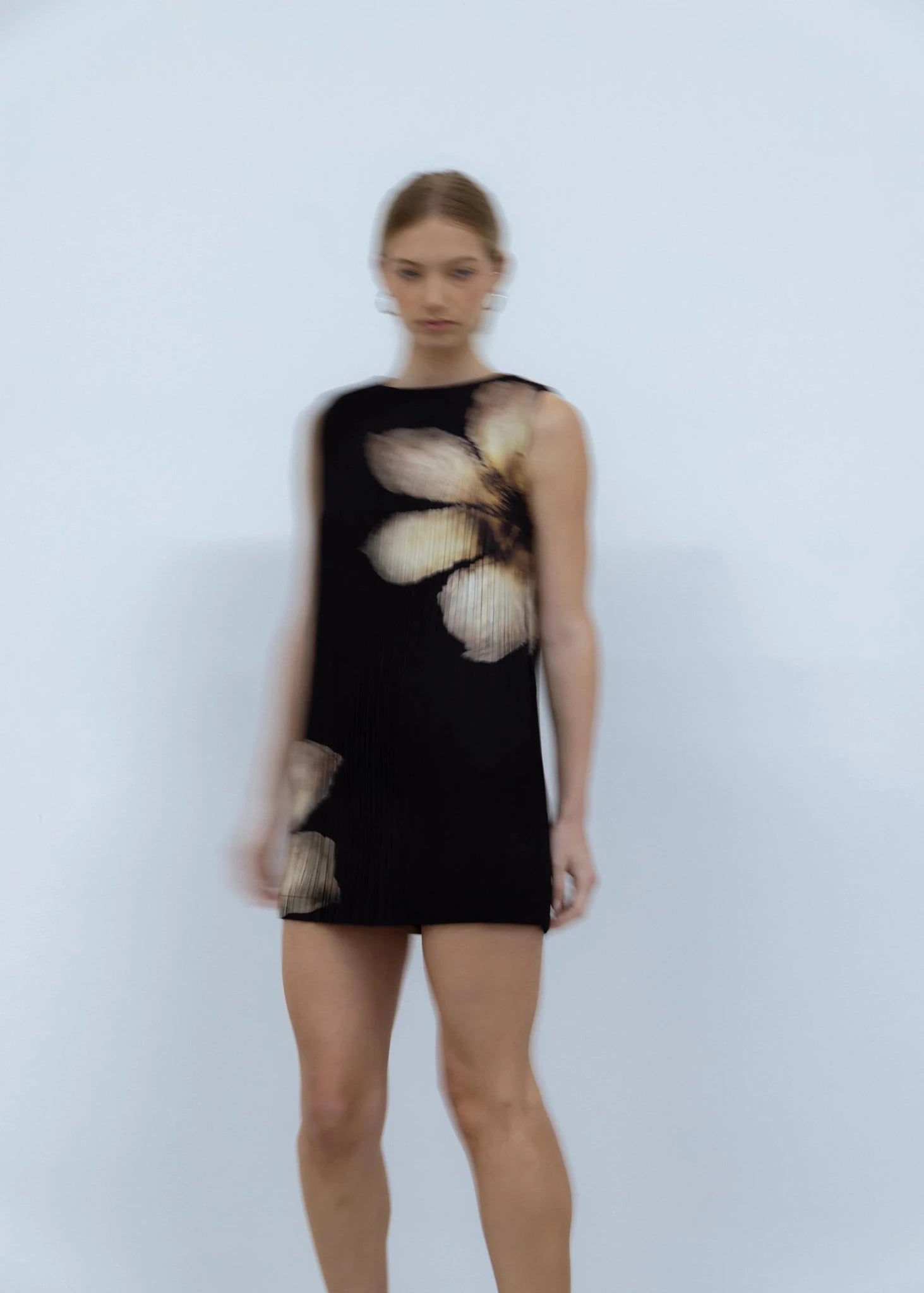 Pleated Floral Mini Dress - Detour Boutiques