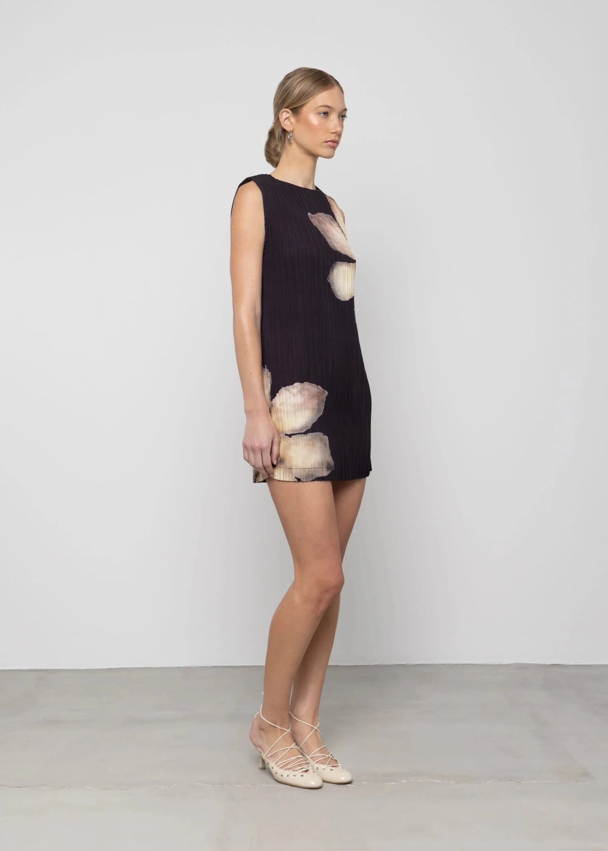 Pleated Floral Mini Dress - Detour Boutiques