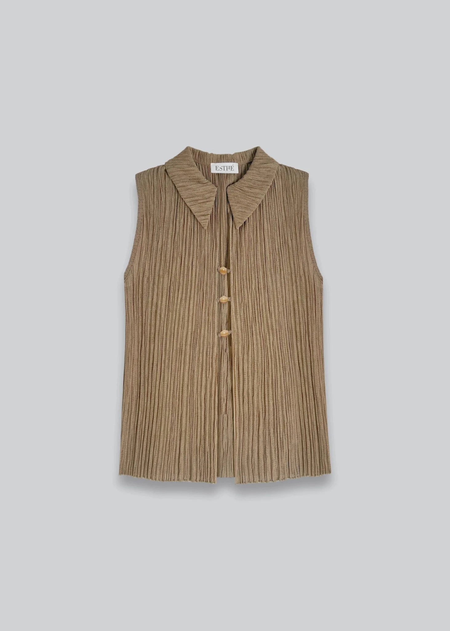 Pleated Shirt with Beads - Detour Boutiques