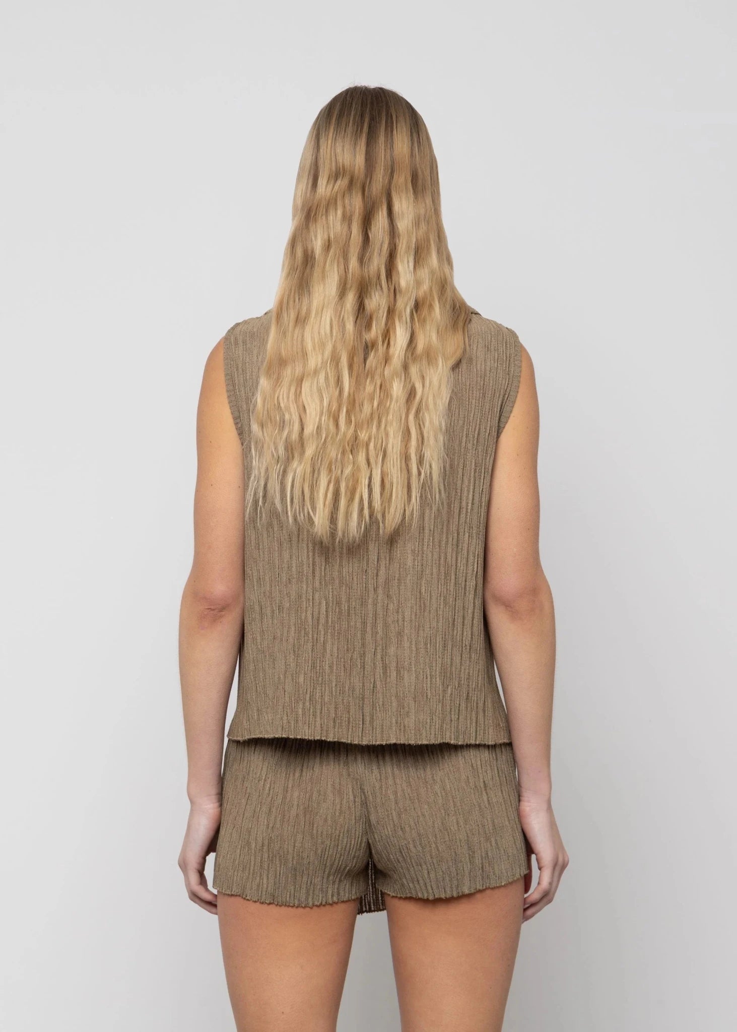 Pleated Shirt with Beads - Detour Boutiques