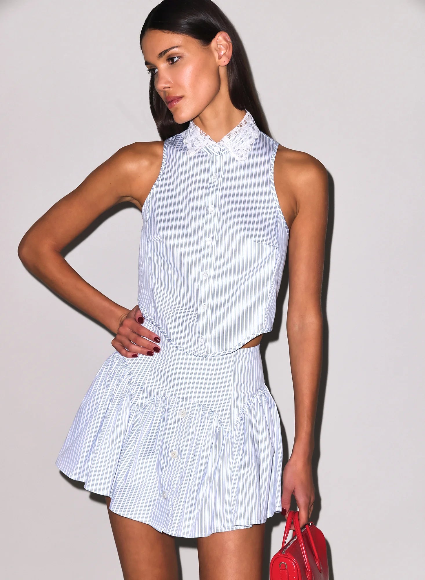 Poplin Garter Skort - Detour Boutiques