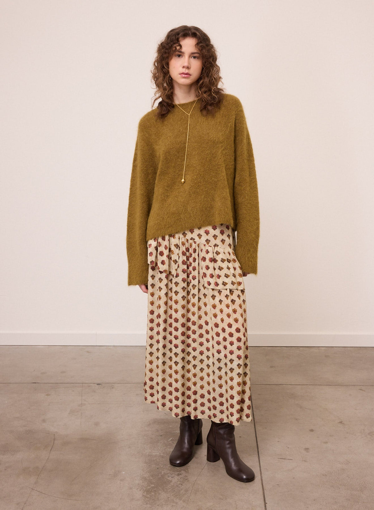 Printed Midi Skirt - Detour Boutiques