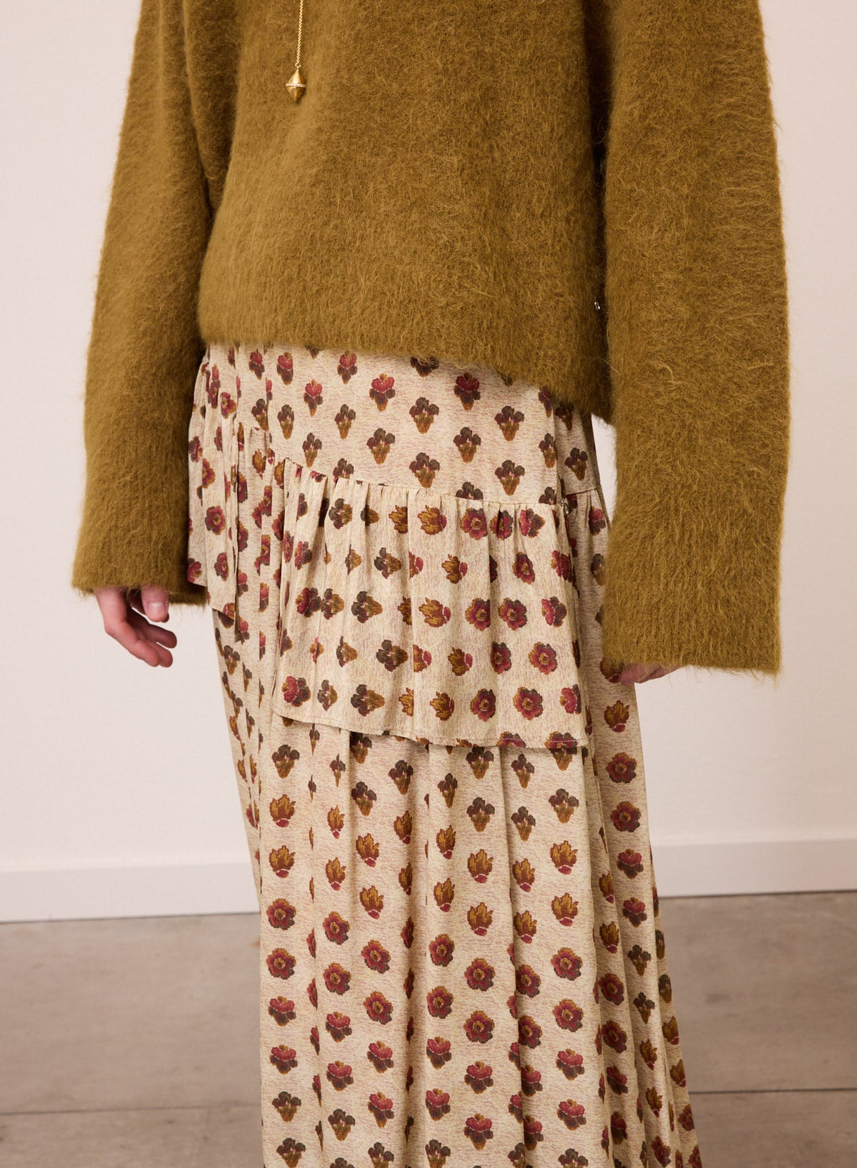 Printed Midi Skirt - Detour Boutiques