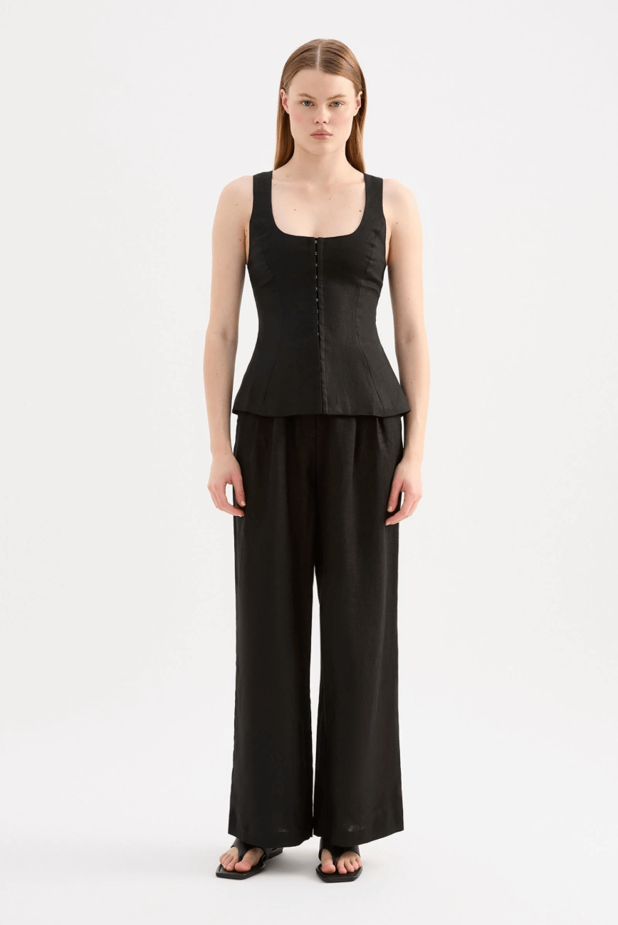 Quinn Linen Vest - Detour Boutiques