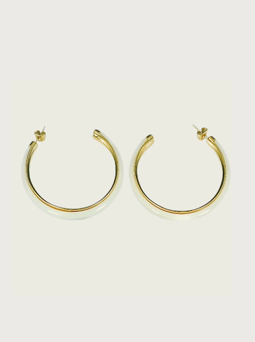 Resin Hoop Earrings - Detour Boutiques