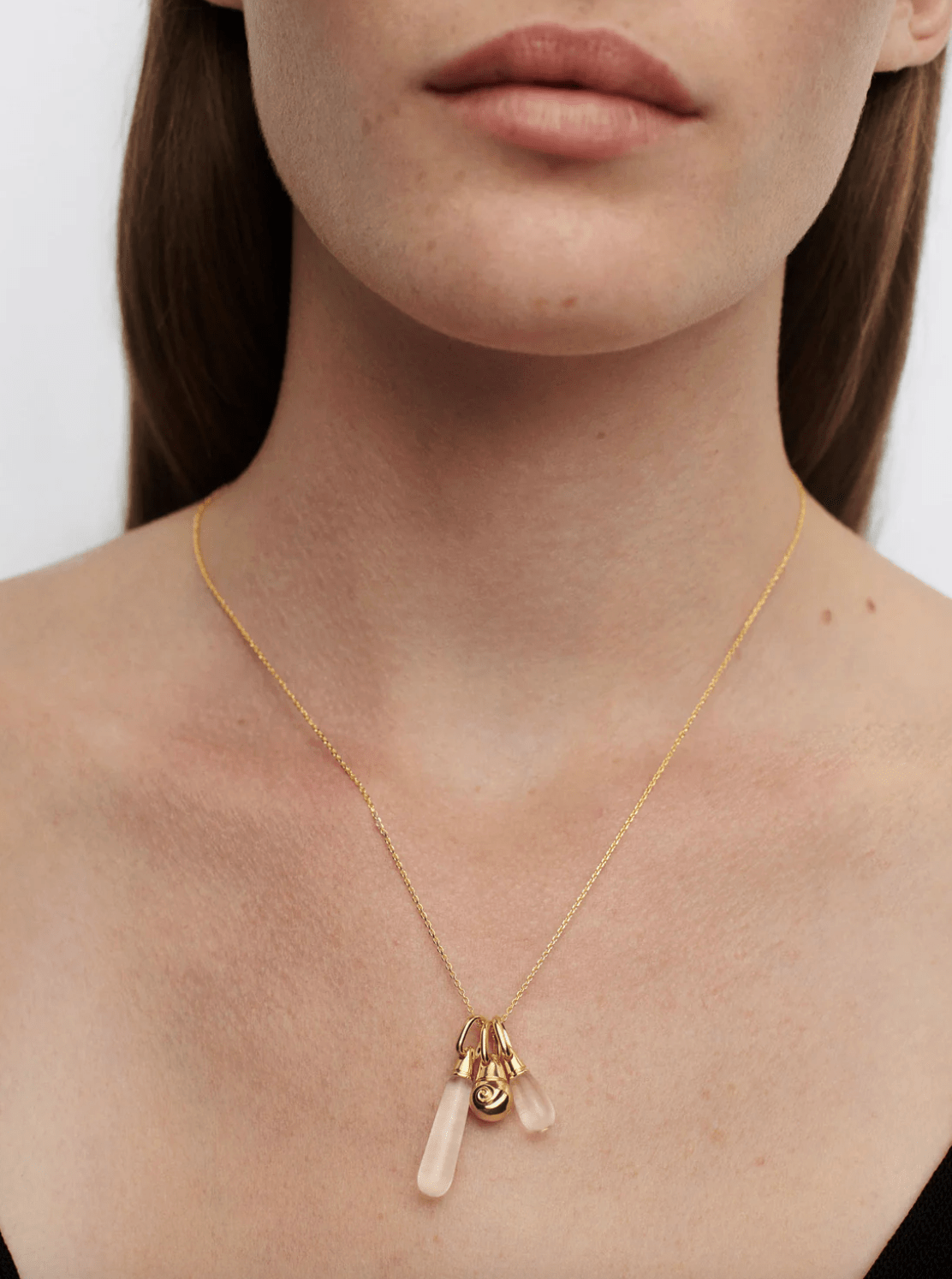 Rock Crystal Drop Pendant - Detour Boutiques