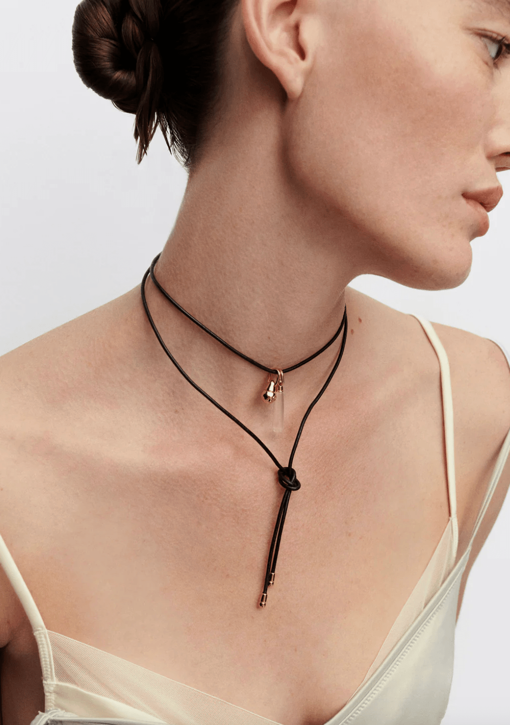 Rock Crystal Large Drop Pendant - Detour Boutiques