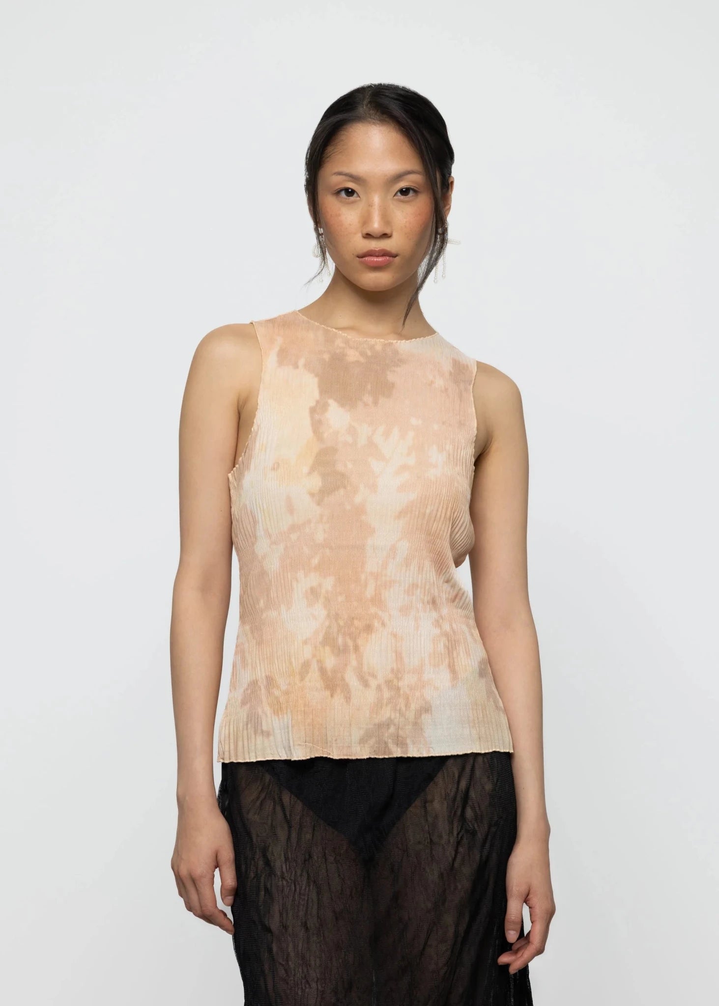 Ruffle Pleated Tank Top - Detour Boutiques