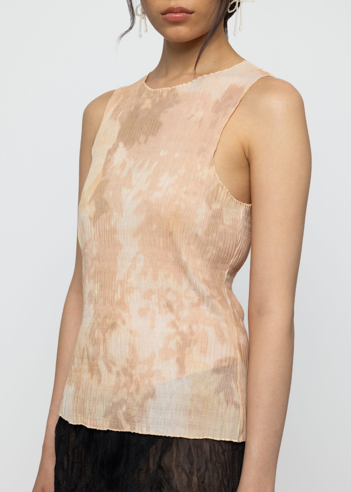 Ruffle Pleated Tank Top - Detour Boutiques