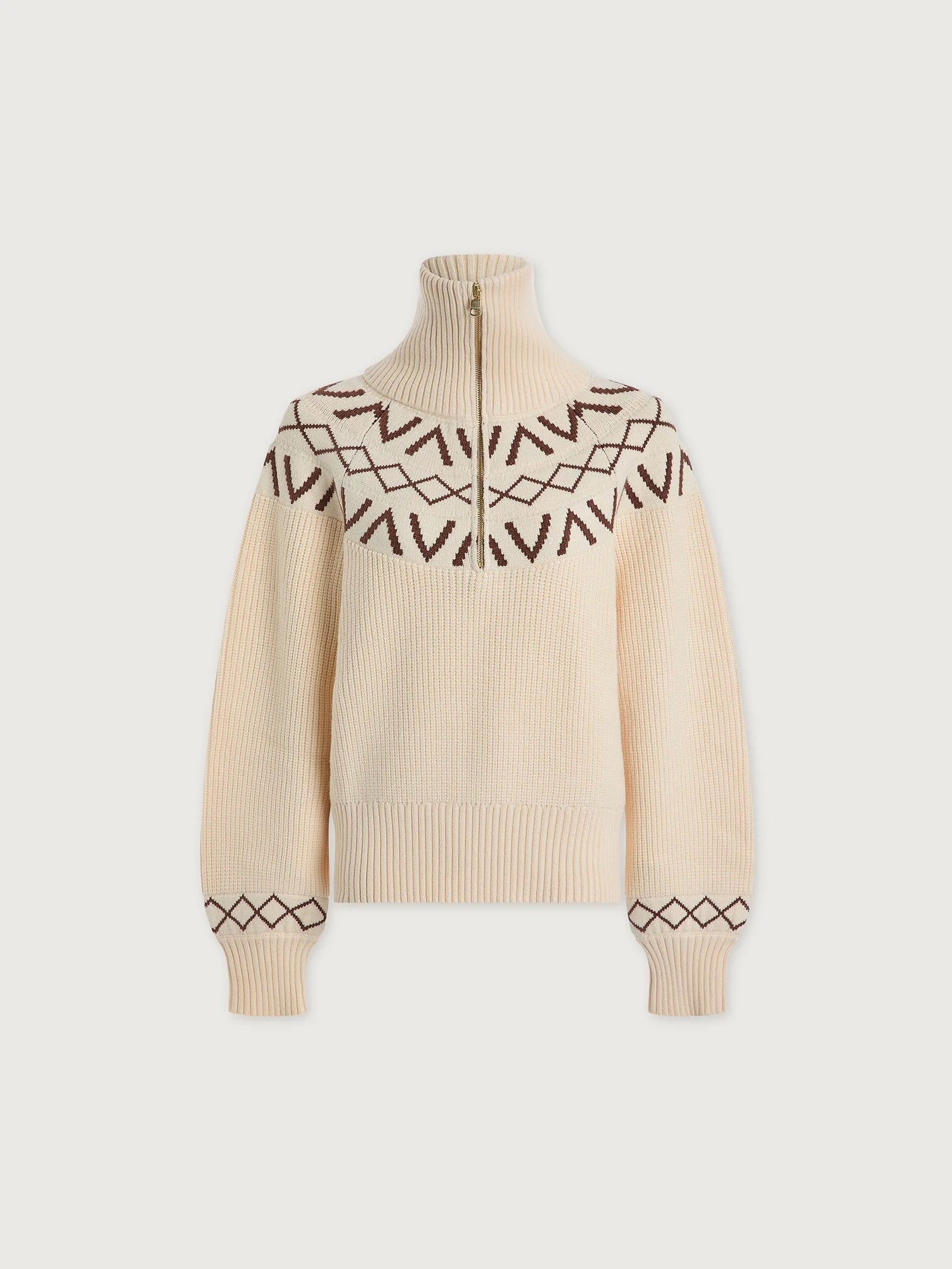 Sigrid Fairisle Half Zip Knit - Detour Boutiques