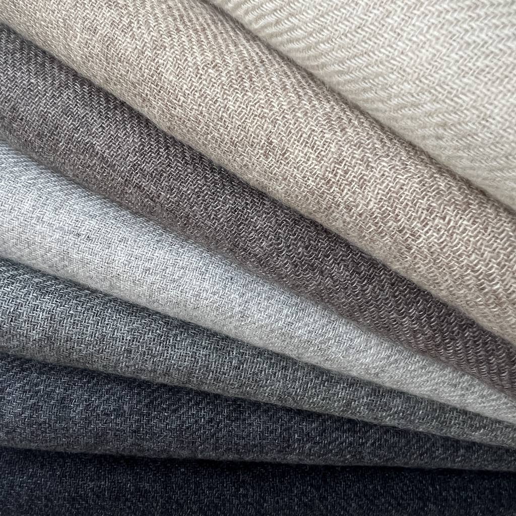 SLATE + SALT - Charcoal Handloom Cashmere Scarf - Detour Boutiques