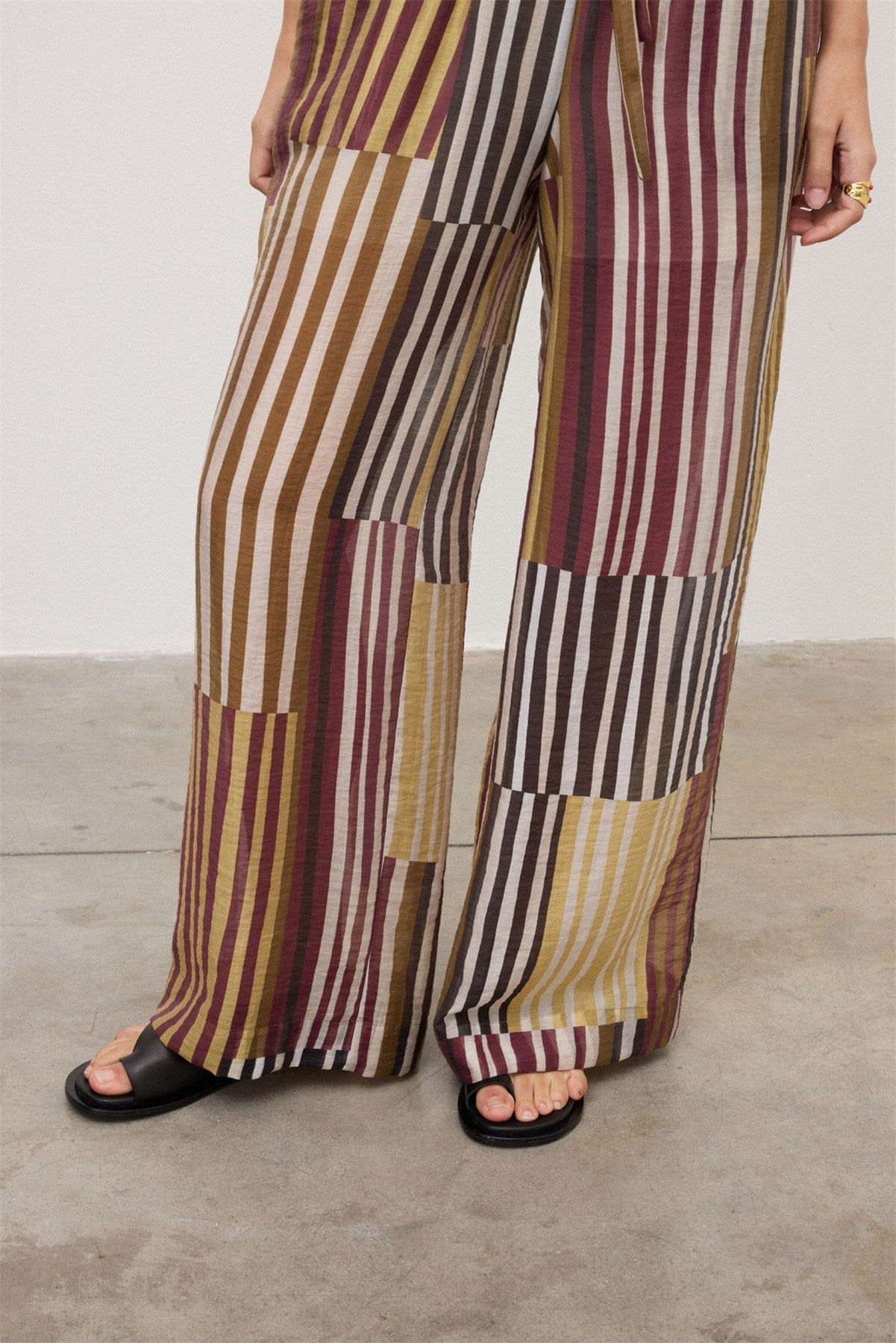 Striped Wide Leg Pant - Detour Boutiques