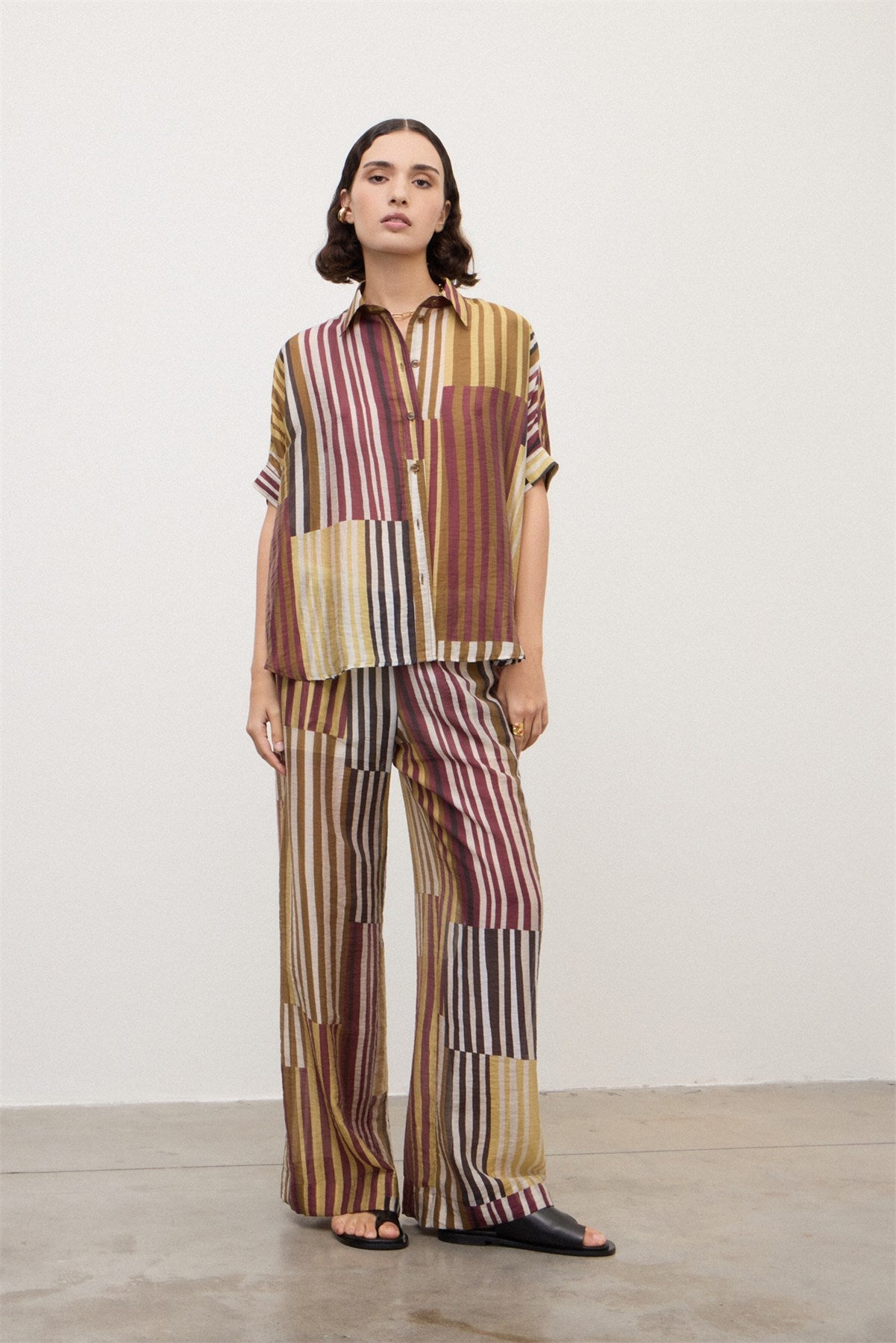 Striped Wide Leg Pant - Detour Boutiques