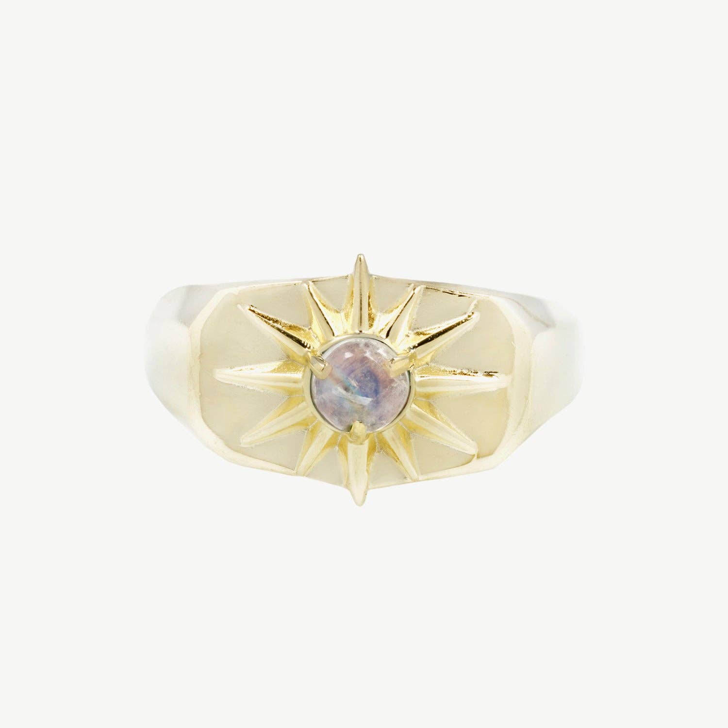 Studio Grun - Starburst Signet in Moonstone/Gold - Detour Boutiques