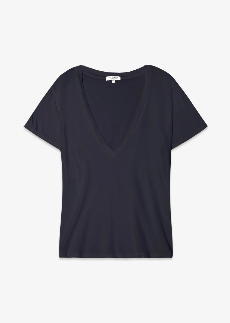 Supima Cotton Deep V Neck Tee - Detour Boutiques