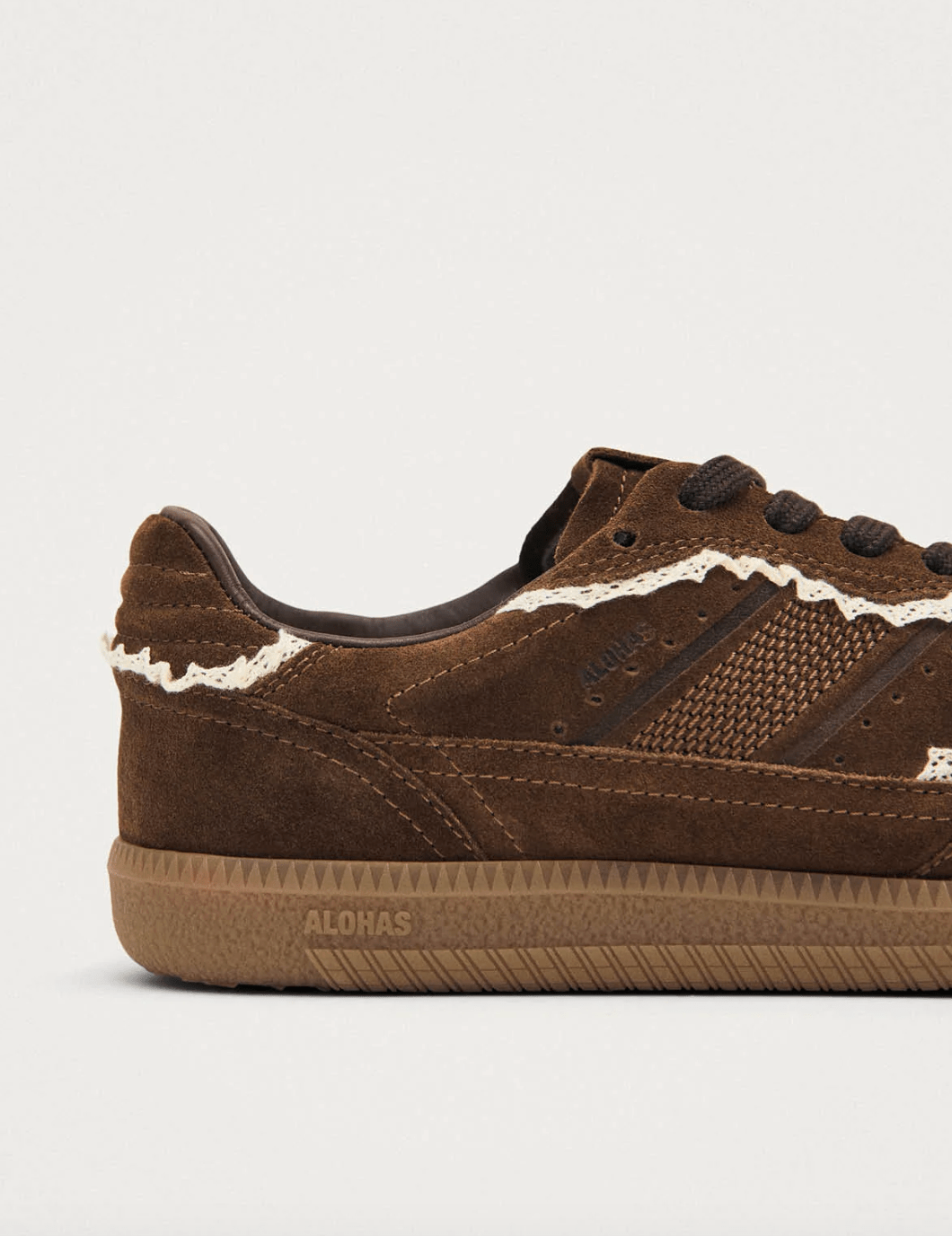 Tb.490 Crochet Chocolate Leather Sneakers - Detour Boutiques
