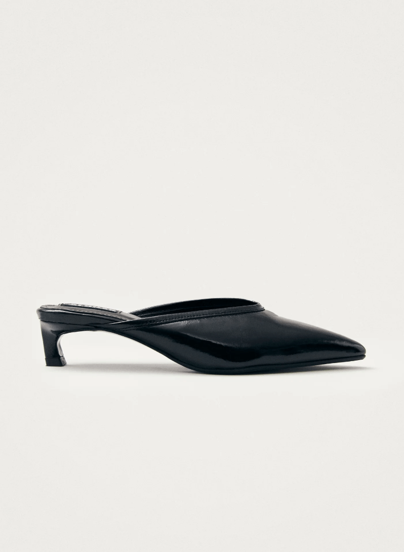 Tessa Onix Black Leather Mules - Detour Boutiques