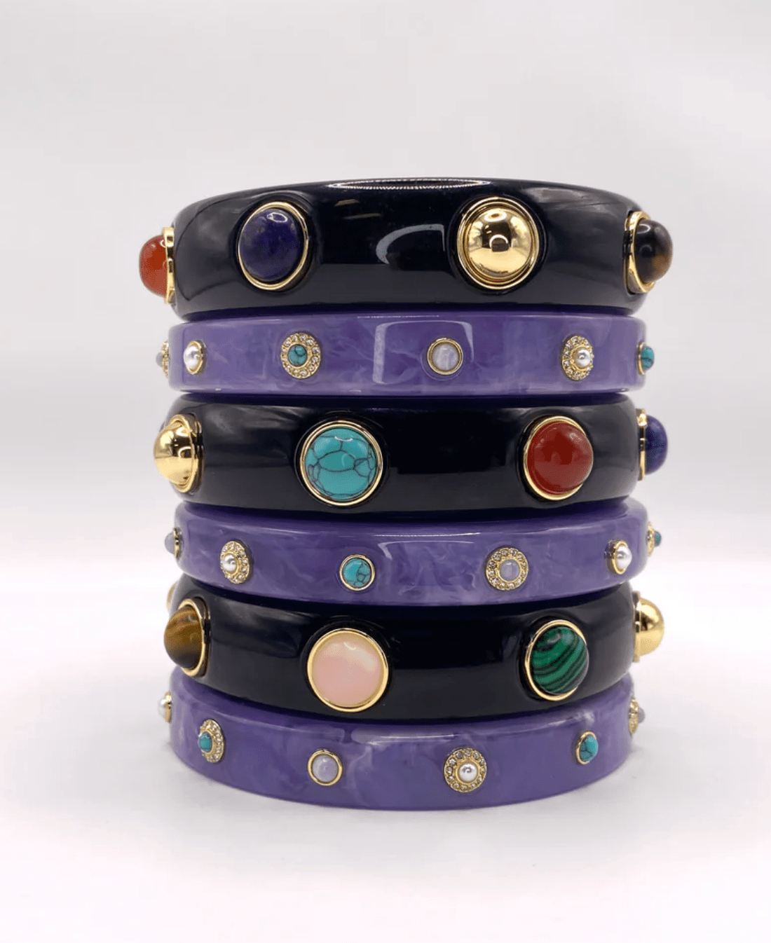 The Diana Resin Gemstone Bangle - Detour Boutiques
