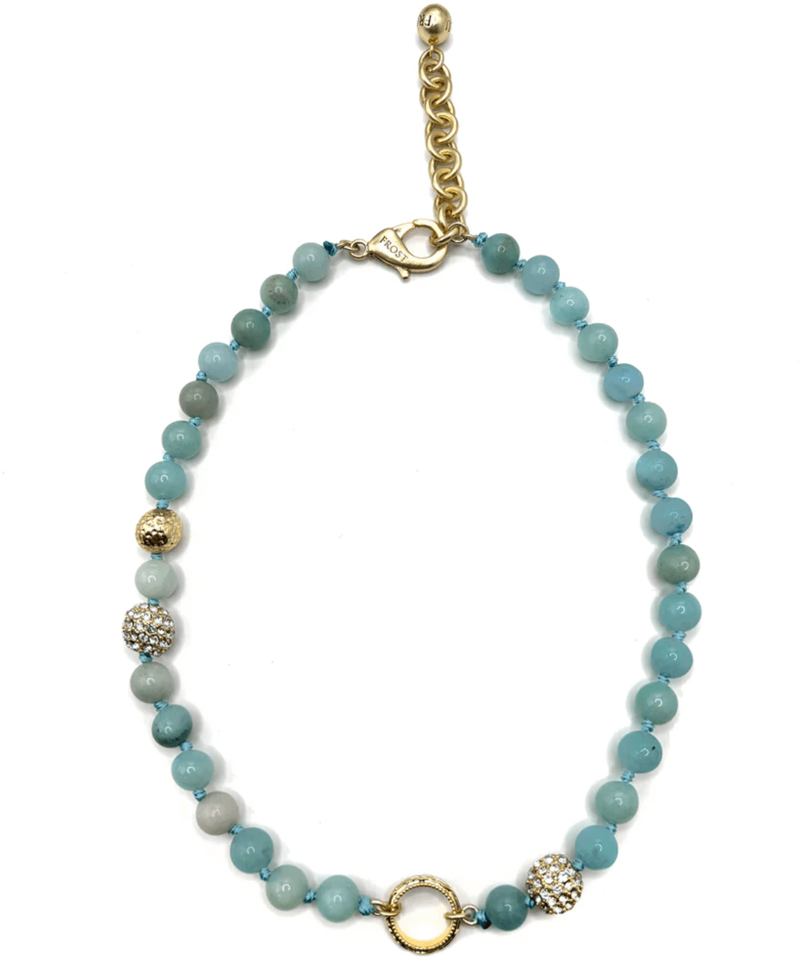 The Hera Aventurine Golden Crystal Ball Necklace - Detour Boutiques