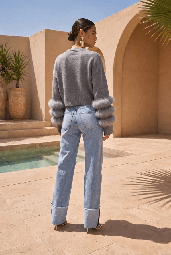 Tiers of Treaty Fur Sweater - Detour Boutiques