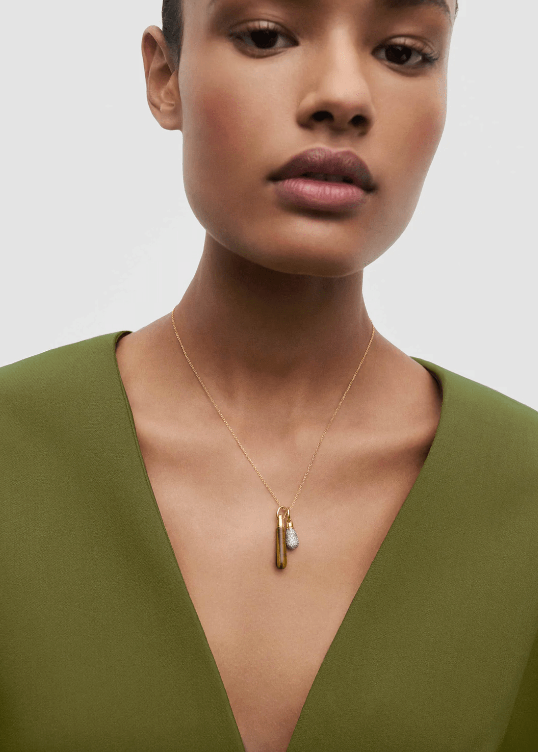 Tiger Eye Large Drop pendant - Detour Boutiques