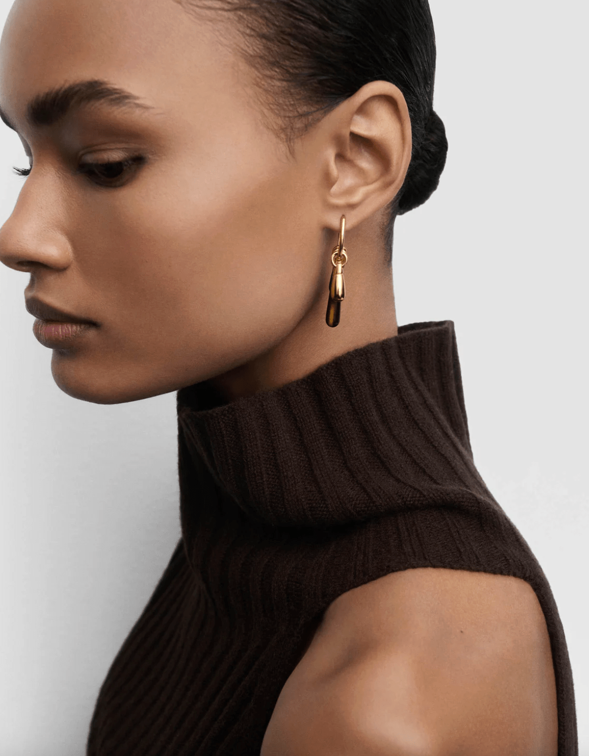 Tiger Eye Large Drop pendant - Detour Boutiques