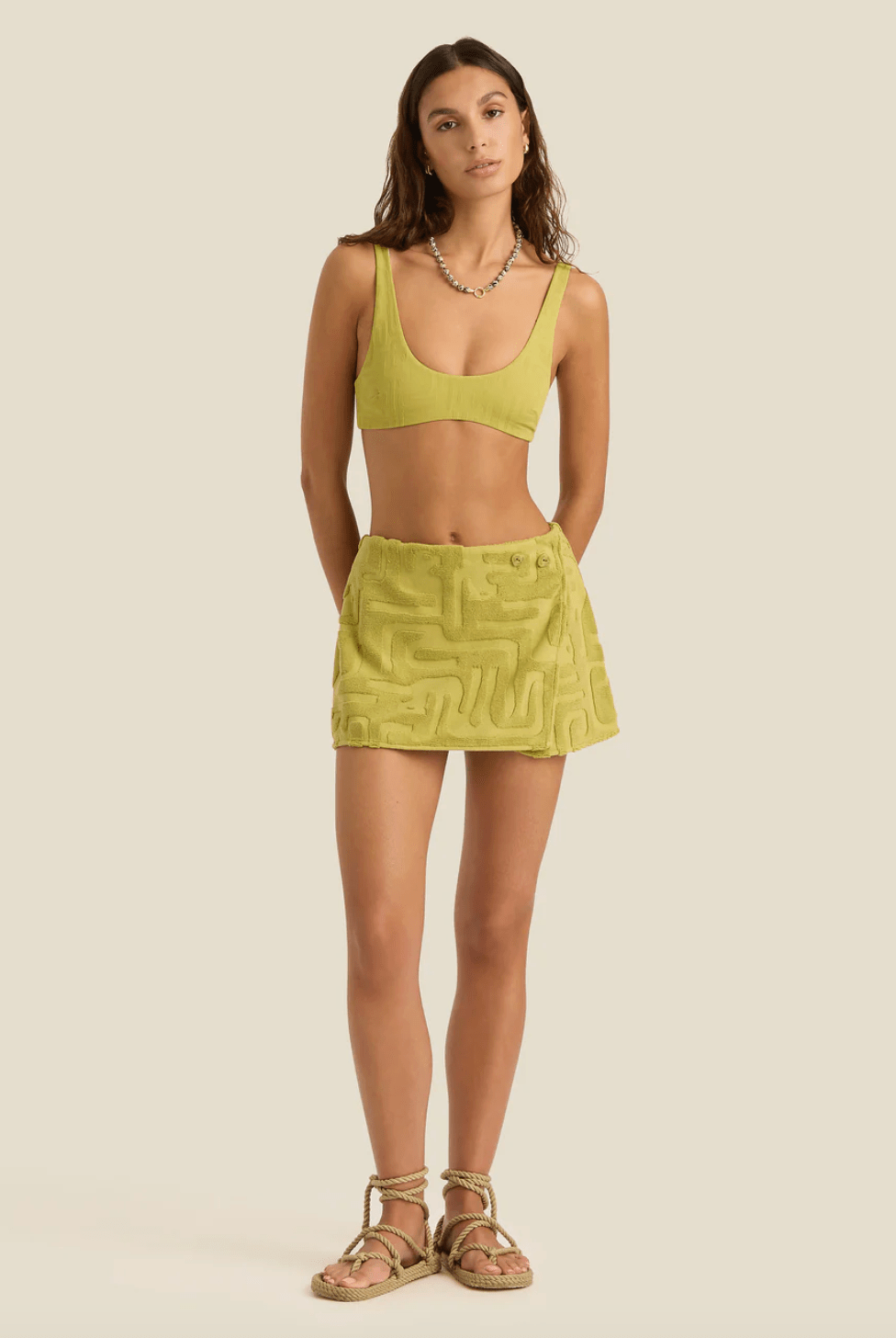 Towelling Wrap Skirt - Detour Boutiques