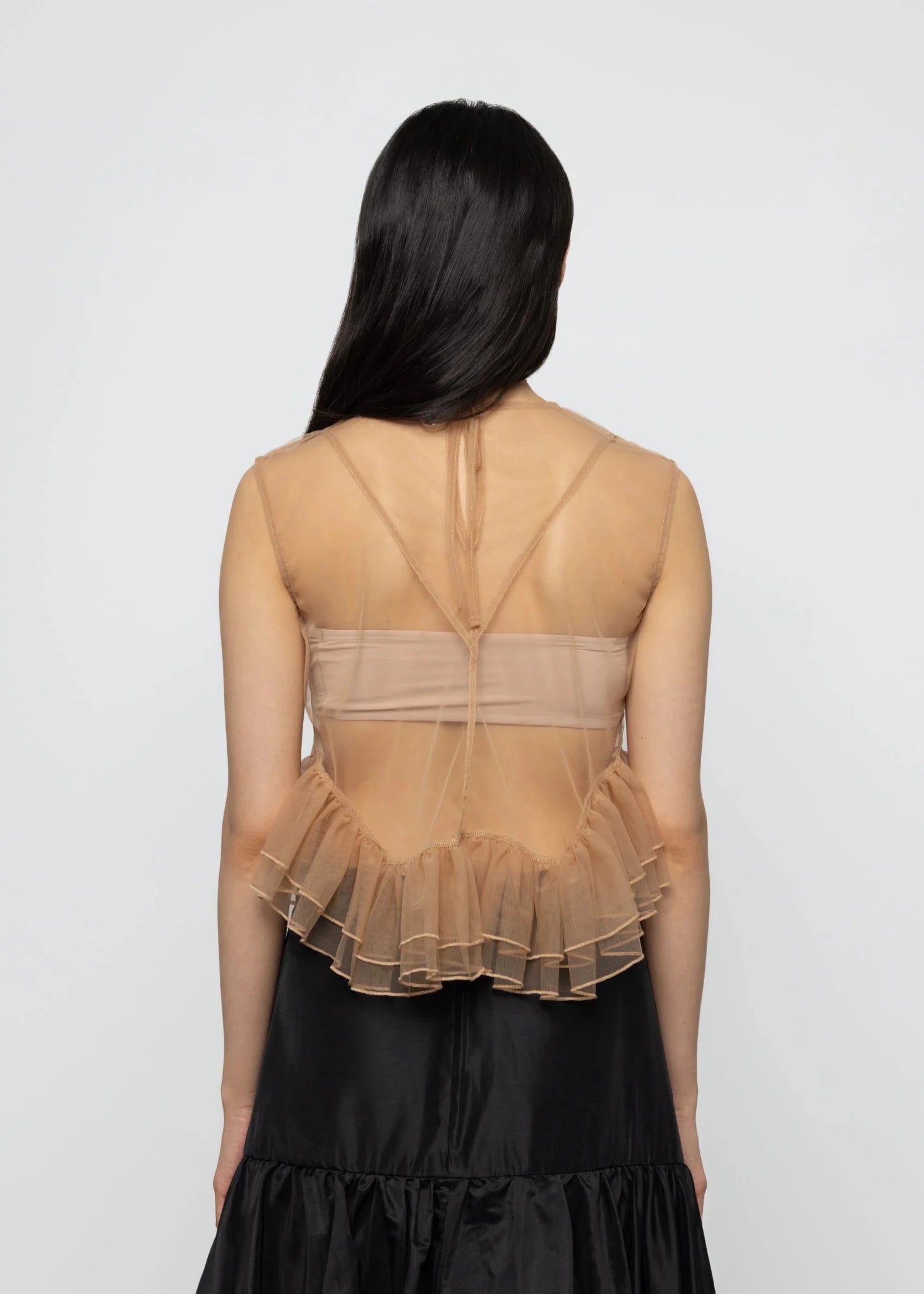 Tulle Peplum Ruffle Top - Detour Boutiques
