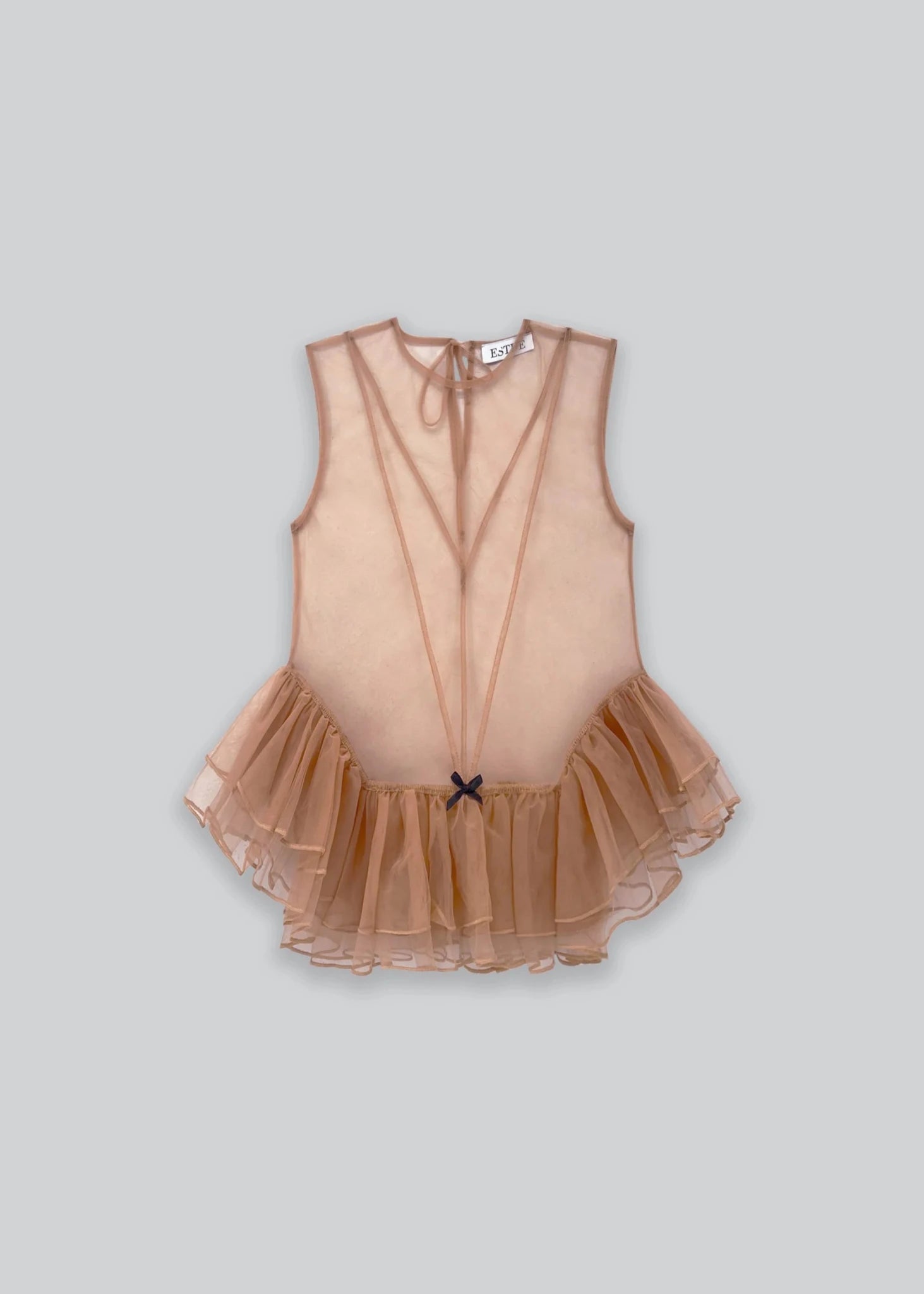 Tulle Peplum Ruffle Top - Detour Boutiques