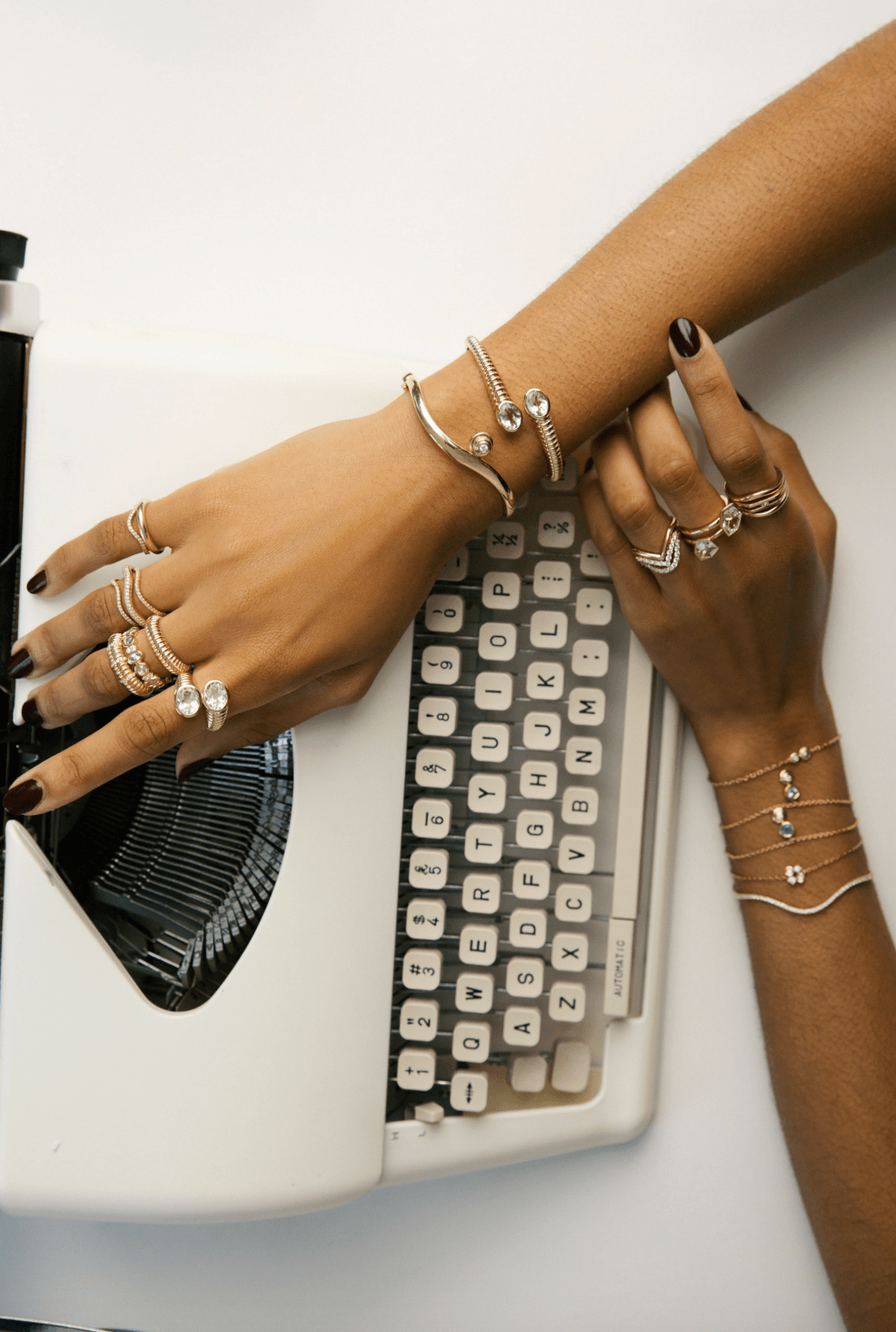 White Topaz Shield Jollie Ring - Detour Boutiques